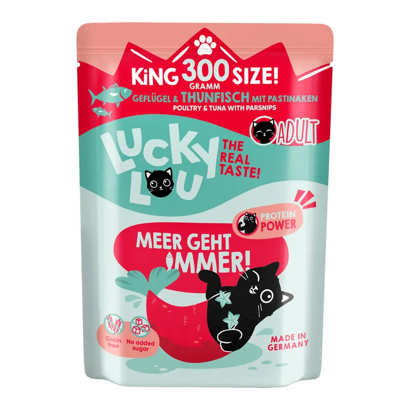 Super-Preis Lucky Lou Lifestage Adult Geflügel & Thunfisch 300 g